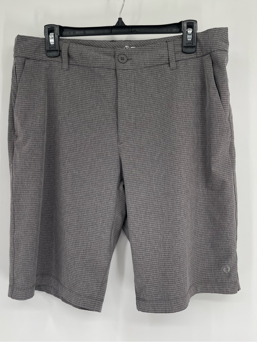 Hybrid Grey Flat Front Board Shorts Quick Dry Surf Beach Everyday Scandi Casual